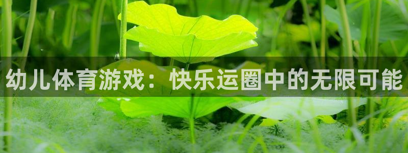杏鑫体育平台开号链接：幼儿体育游戏：快乐运圈中的无限可能