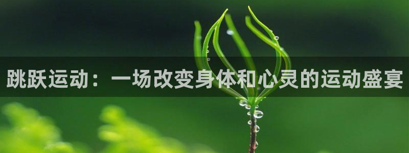 杏鑫体育2：跳跃运动：一场改变身体和心灵的运动盛宴